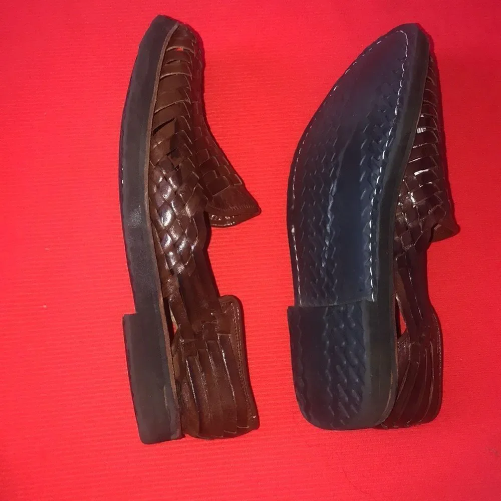 Garza Huaraches  Sandalias Handmade 💯 Piel Men Shoes Size México 9 US 10.5